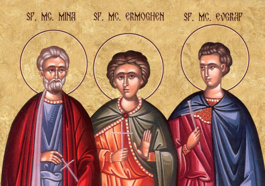 Sf. Mc. Mina, Ermoghen și Evgraf